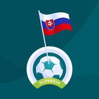 bola de futebol com bandeira da eslováquia vetor