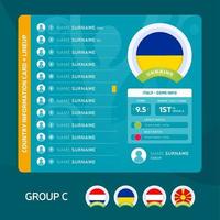 grupo de futebol ucraniano 2020 vetor