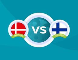 futebol dinamarca vs finlândia vetor