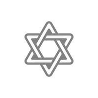 judaísmo símbolo vetor ícone. espiritual conceito vetor ilustração. em branco fundo