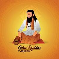 ilustração criativa de guru ravidas jayanti vetor