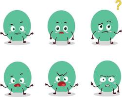 desenho animado personagem do verde balão com o que expressão vetor