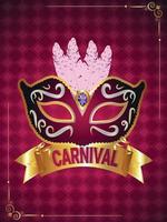 cartaz de celebração de festa de carnaval com máscara criativa vetor