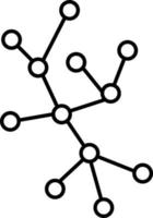 átomo, química, hormônio vetor ícone em transparente fundo. esboço átomo, química, hormônio vetor ícone