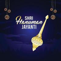 ilustração em vetor de festival de hanuman jayanti feliz, comemora, celebração de hanuman jayanti