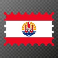 postagem carimbo com francês Polinésia bandeira. vetor ilustração.