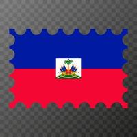 postagem carimbo com Haiti bandeira. vetor ilustração.