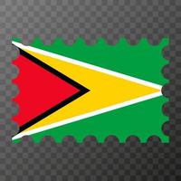postagem carimbo com Guiana bandeira. vetor ilustração.