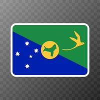 bandeira da ilha natal, cores oficiais e proporção. ilustração vetorial. vetor