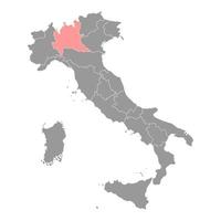 Mapa da Lombardia. região da Itália. ilustração vetorial. vetor