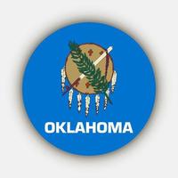 bandeira do estado de Oklahoma. ilustração vetorial. vetor