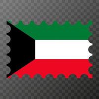 postagem carimbo com Kuwait bandeira. vetor ilustração.