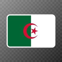 bandeira da argélia, cores oficiais e proporção. ilustração vetorial. vetor