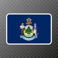 bandeira do estado do Maine. ilustração vetorial. vetor