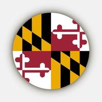 bandeira do estado de maryland. ilustração vetorial. vetor