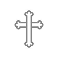 Cruz símbolo vetor ícone. espiritual conceito vetor ilustração. em branco fundo
