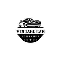 clássico vintage carro vetor Projeto inspiração. auto carro logotipo Projeto modelo. clássico veículo símbolo logotipo. uma clássico carro símbolo silhueta. carro simples linha arte logotipo.