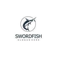 peixe-espada logotipo Projeto. impressionante peixe-espada logotipo. peixe-sobra logotipo. vetor