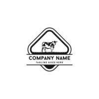 vaca logotipo Projeto emblema inspiração vetor