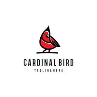 vermelho pássaro logotipo Projeto. impressionante uma vermelho pássaro silhueta. uma vermelho pássaro logotipo. cardeal pássaro logotipo. vetor