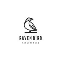 Raven pássaro logotipo Projeto vetor inspiração