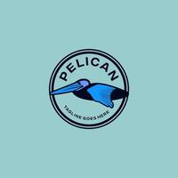 pelicano logotipo linha arte Projeto gráfico inspiração vetor