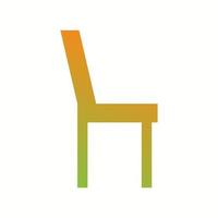 ícone de glifo de vetor de cadeira bonita