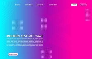 colorido abstrato moderno onda background.landing página design de onda abstrata. fundo de cor roxa. vetor