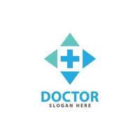 vetor de design de modelo de logotipo médico. ícone de cruz