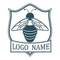 ícone de design de ilustrações de logotipo de abelha vetor