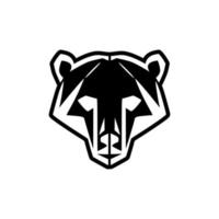 vetor logotipo do uma Preto e branco Urso