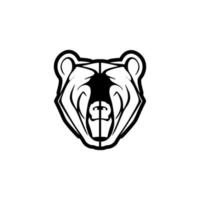 .vetor logotipo do uma Preto e branco urso. vetor