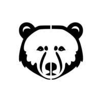 vetor logotipo do uma Preto e branco urso.