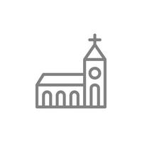 Igreja símbolo vetor ícone. espiritual conceito vetor ilustração. em branco fundo
