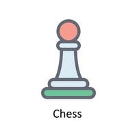 xadrez vetor preencher esboço ícones. simples estoque ilustração estoque