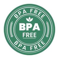 certificado bpa livre distintivo, selo, rótulo, carimbo, logotipo, ícone, adesivo, marcação, vetor ilustração