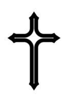 cristão crucifixo ícone símbolo. plano vetor ilustração