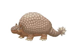 desenho animado doedicuro dinossauro gliptodonte personagem vetor