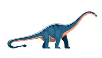 desenho animado shunosaurus dinossauro engraçado personagem vetor