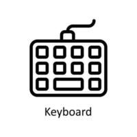 teclado vetor esboço ícones. simples estoque ilustração estoque
