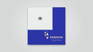 Ramadã kareem projetos. islâmico cumprimento fundo modelo. social meios de comunicação vetor