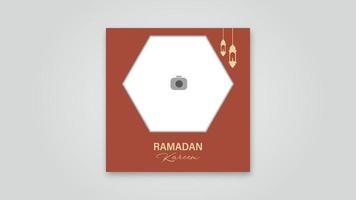 Ramadã kareem. social meios de comunicação vetor