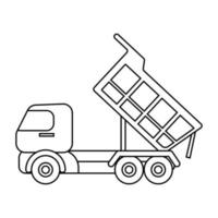 despejo caminhão ícone vetor. construção ilustração placa. construção símbolo. transporte logotipo. vetor