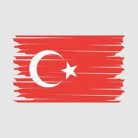 ilustração da bandeira da turquia vetor