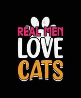 real homens amor gatos citar camiseta modelo Projeto vetor