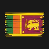 ilustração da bandeira do sri lanka vetor