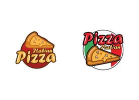 italiano pizza vetor logotipo para restaurante e velozes Comida. Entrega serviço pizza