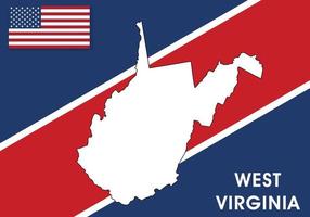oeste Virgínia - EUA, Unidos estados do América mapa vetor modelo. branco cor mapa em bandeira fundo para projeto, infográfico - vetor ilustração eps 10
