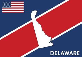 Delaware mapa - EUA, Unidos estados do América mapa vetor modelo. branco cor mapa em bandeira fundo para projeto, infográfico - vetor ilustração eps 10