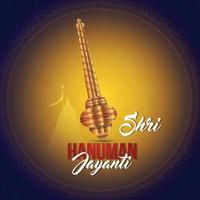 fundo de celebração de shri hanuman jayanti vetor